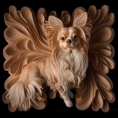 3D модель Папийон собака (STL)